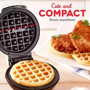 Compact 4-Inch Non-Stick Electric Waffle Maker 350W
