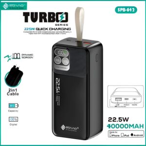 SOVO TURBO SPB-642 40,000mAh Power Bank ? 22.5W PD Fast Charging
