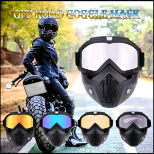 Off-Road Detachable Goggle Face Quality Mask Pakistan COD