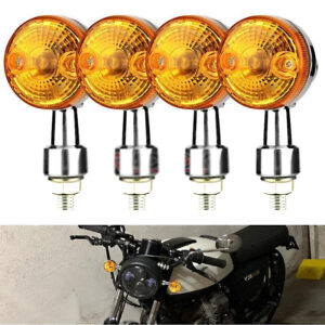Universal Motorcycle & Bike Turn Signal Lights – 4PCS Chrome Premium Indicators Pakistan COD
