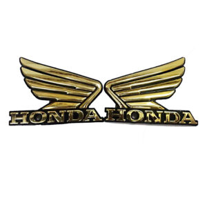 Honda Fuel Tank Monogram Set for CD70 & CG125 – Gold Plated Look Quality Pair Pakistan COD