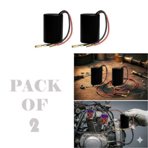 Pack of 2 Universal 12V Motorcycle Battery Capacitor– Heavy Duty Battery Alternative for CD70, CG125 & China Waterproof Bikes Pakistan COD